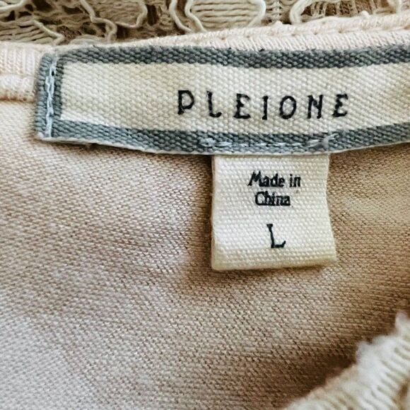 Pleione Lace Tunic Top Romantic Cottagecore Ivory 3/4 Sleeve Large - Picture 8 of 10